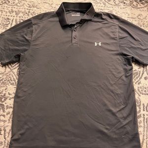 Under Armour | Grey | Mens Stretch Golf Polo Shirt